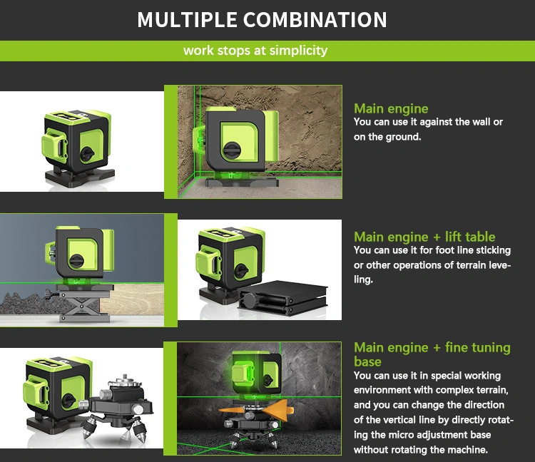 Laser Level Self Leveling Green Cross Laser Line with Vertical and Horizontal