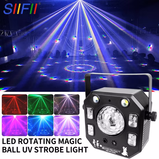 Derby 4 in 1 Multiray RGBW Strobe Laser Light UV DMX DJ Ballad