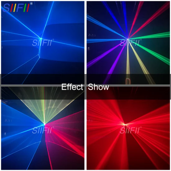 Profesional 1W 2W 3W 4W 5W 6W Proyector láser de animación 3D RGB Iluminación de escenario láser Disco DJ Luz láser para club nocturno