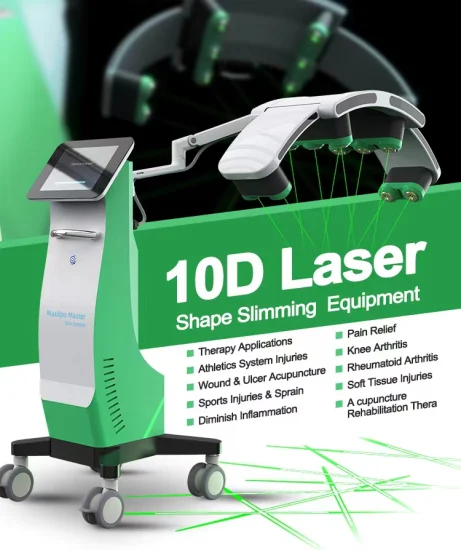 10d Lipolaser Maxlipo Master Slim Svstem Machine 6D Lipo Laser 532nm 635nm Laser Green Red Light Laser Reducción de celulitis 2023 Nuevo diseño Eliminación de grasa